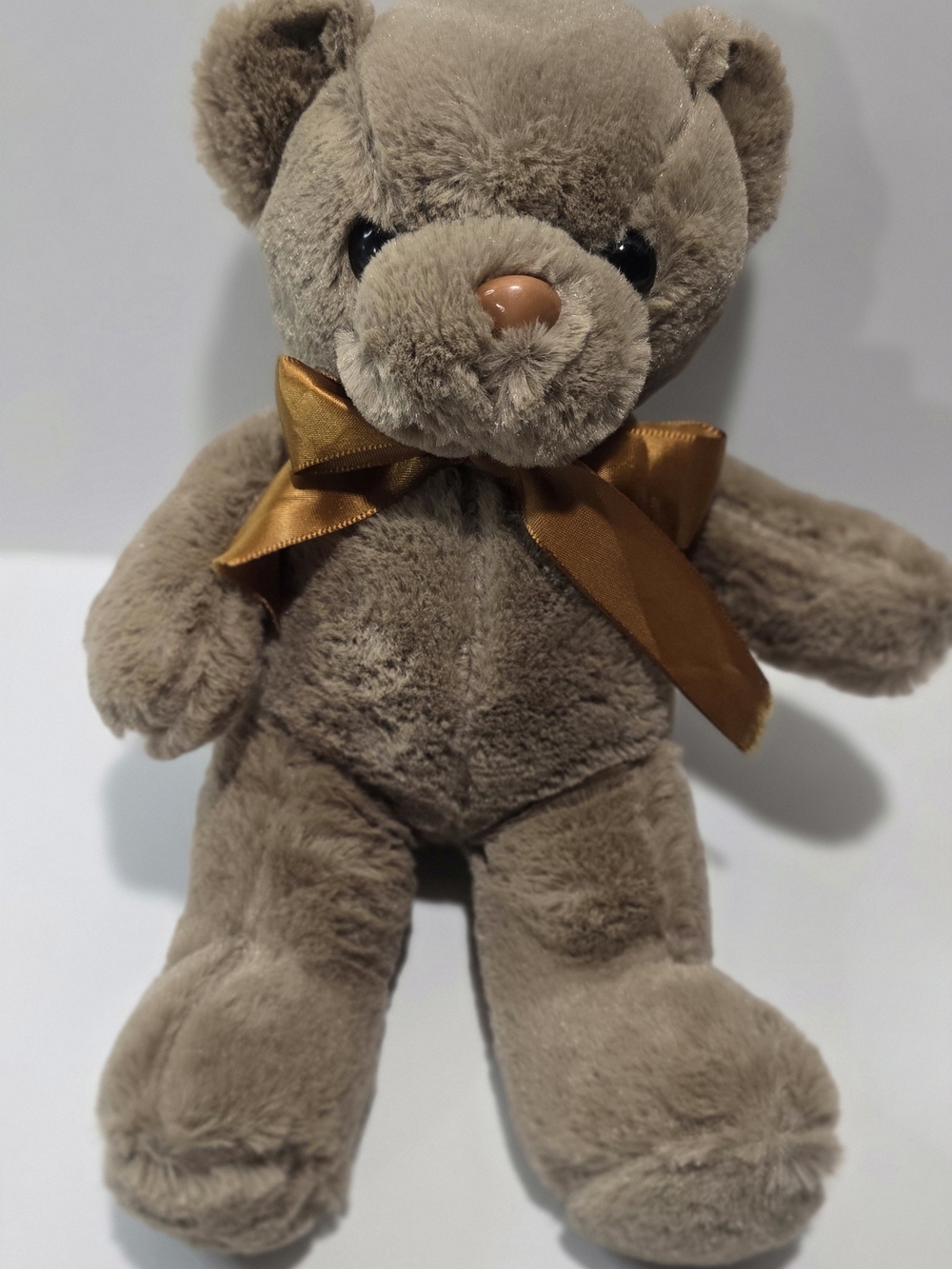 Classic Plush Brown Teddy Bear with Satin Bow
